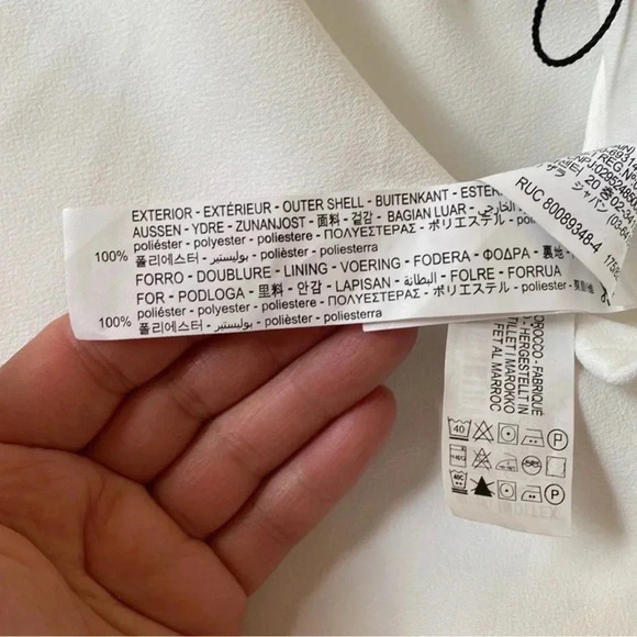 Zara Women Draped Pencil Skirt White 8000/878 (NWT - Picture 8 of 8